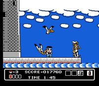 une photo d'Ã©cran de Hammerin Harry sur Nintendo Nes